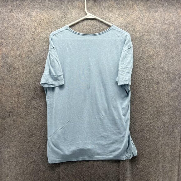 All Saints Shirt Mens Large Blue Crew Neck Short Sleeve Tee Lightweight - Picture 2 of 12